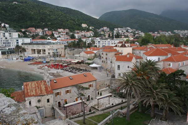 Czarnogra - Budva - panorama starwki - widok z zamku.